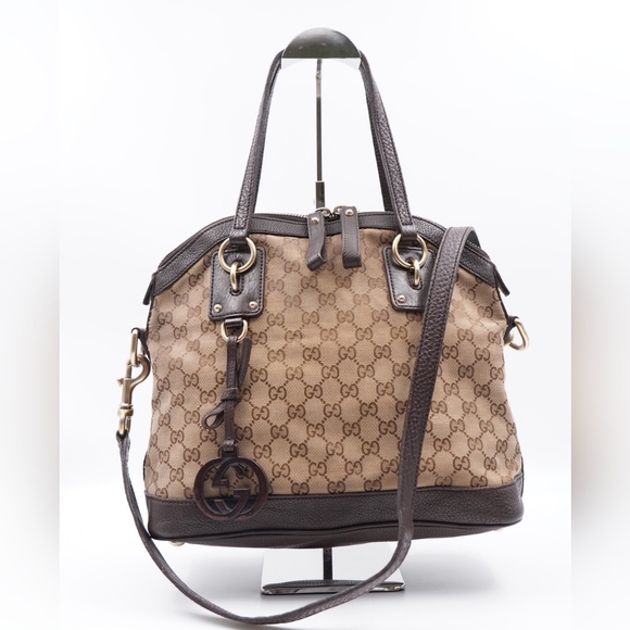 Gucci Handbags - ❌️❌️SOLD ❌️❌️AD10❤️ Gucci GG Canvas and Leather Charm Dome Satchel